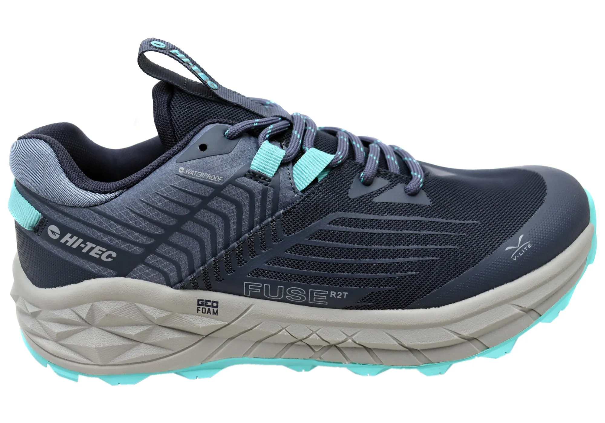 Smart Look Hi Tec Womens Geo Fuse Low Waterproof Comfortable Hiking Shoes