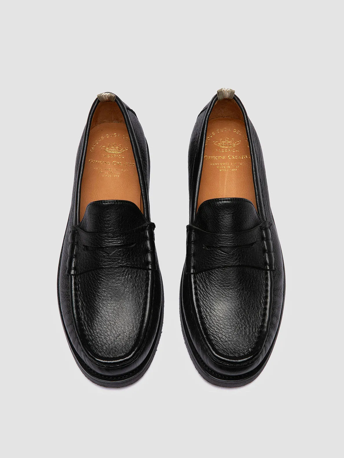 BALFRON FLEXI 001 - Black Leather Penny Loafers Root Hike Bridge Jog