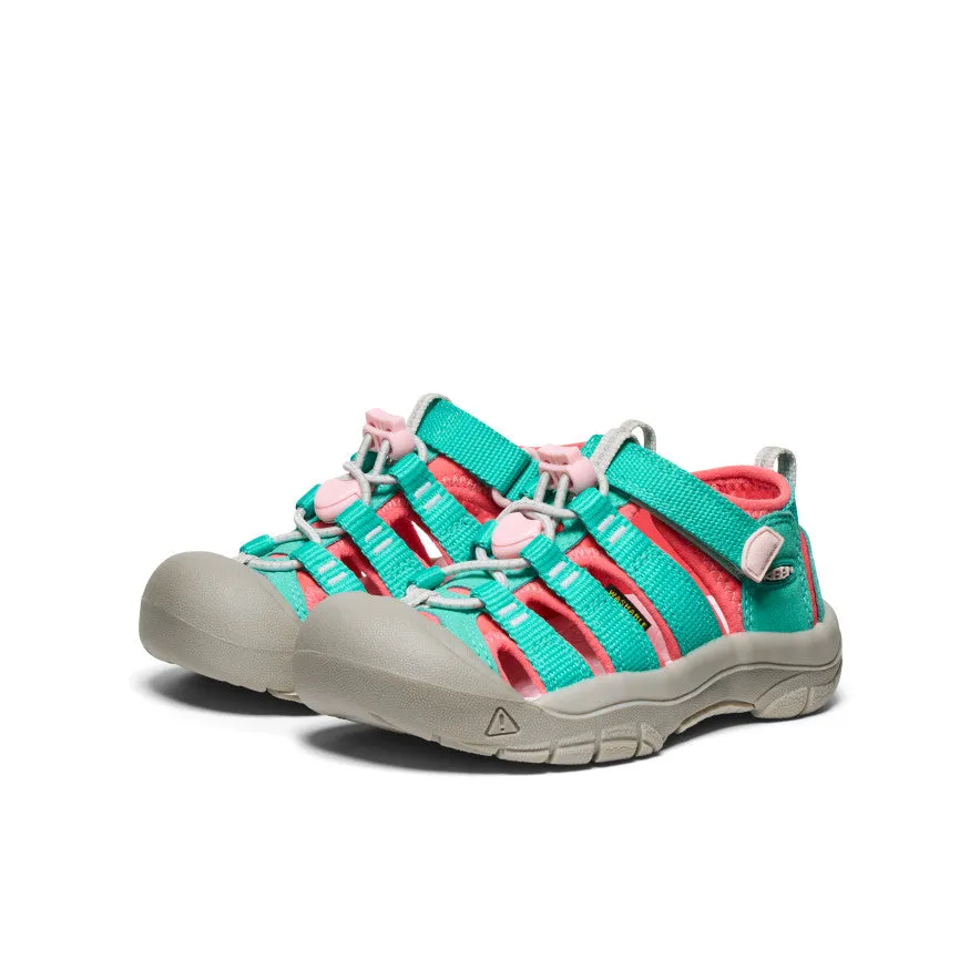 festival look Everyday Comfort Little Kids' Newport H2  |  Bright Aqua/Giggle Pink