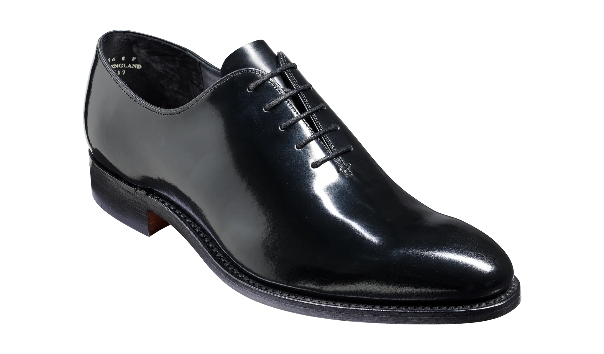 Water shield Nelson - Black Hi Shine Oxford Shoe