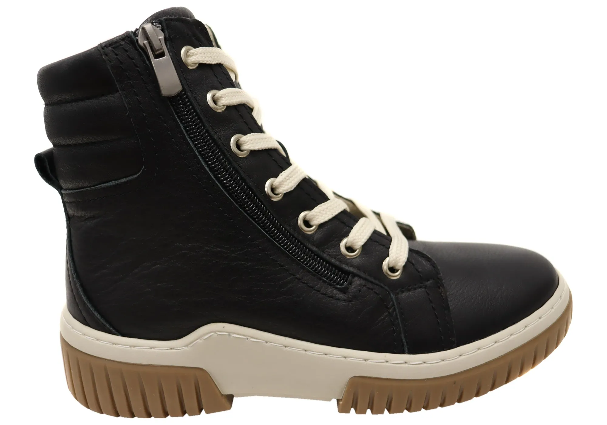 Cabello Comfort Petra Womens European Comfortable Leather Boots Hard Trail