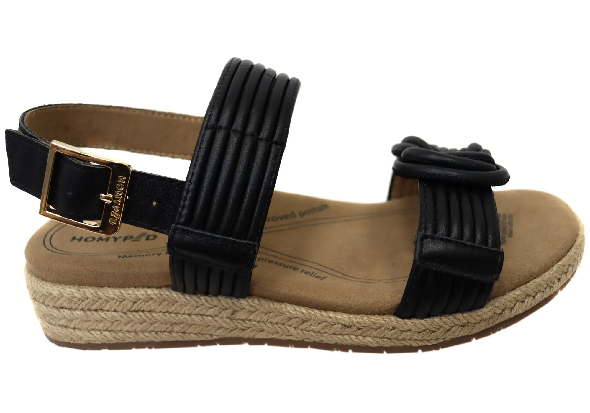 Autumn Breeze Homyped Mimosa Womens Comfortable Wide Fit Leather Sandals