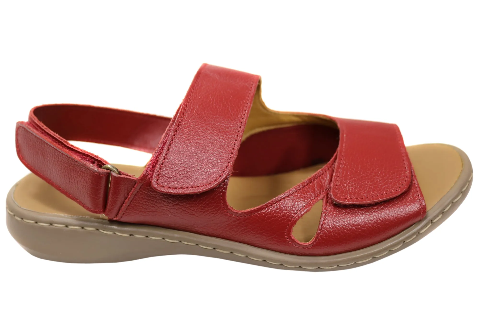 Opananken Eva Womens Comfortable Adjustable Leather Brazilian Sandals Flexible Outdoor Shoes
