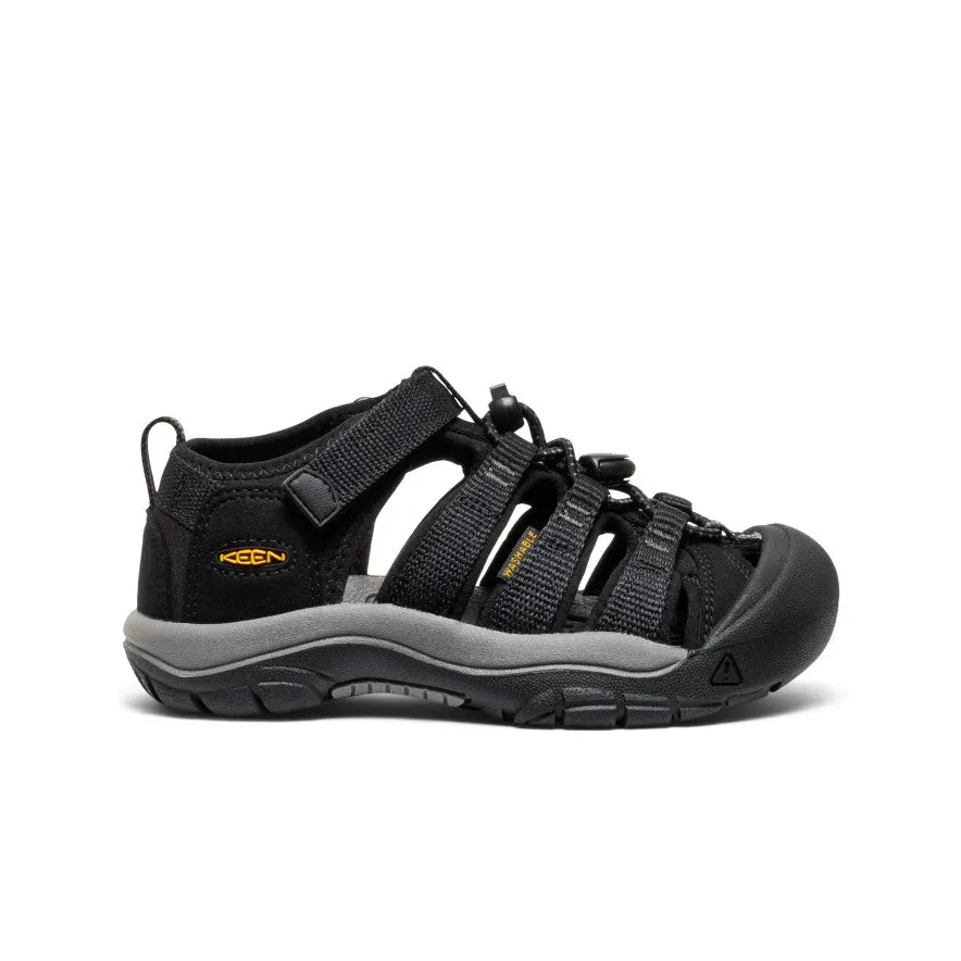 wedge sandals Little Kids' Newport H2  |  Black/KEEN Yellow