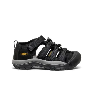 wedge sandals Little Kids' Newport H2  |  Black/KEEN Yellow