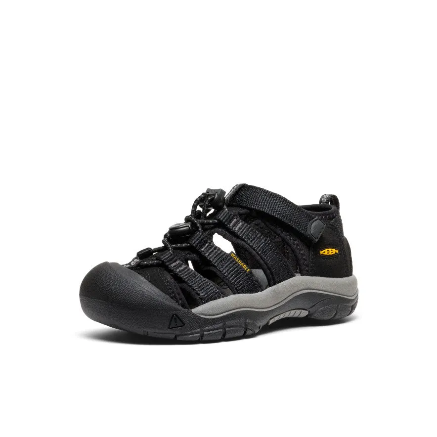 Little Kids' Newport H2  |  Black/KEEN Yellow Pool Day Reinforced Stitching