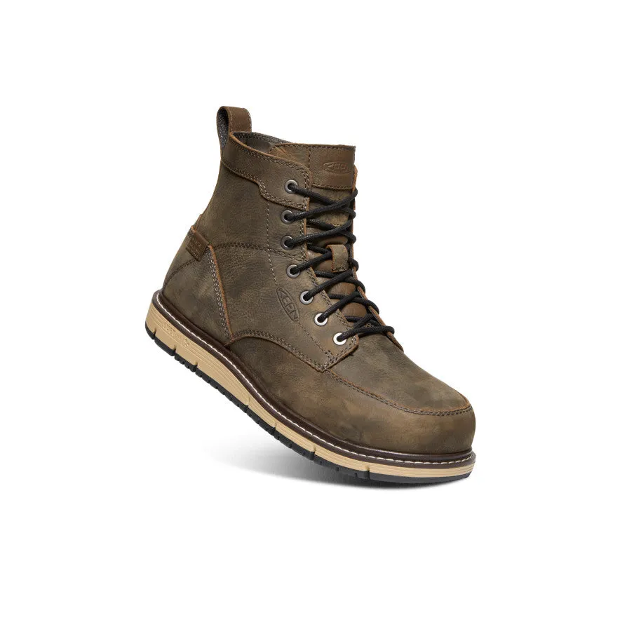 Men's San Jose 6" Waterproof Boot (Aluminum Toe)  |  Cascade Brown/Black Low Profile Windy Weather