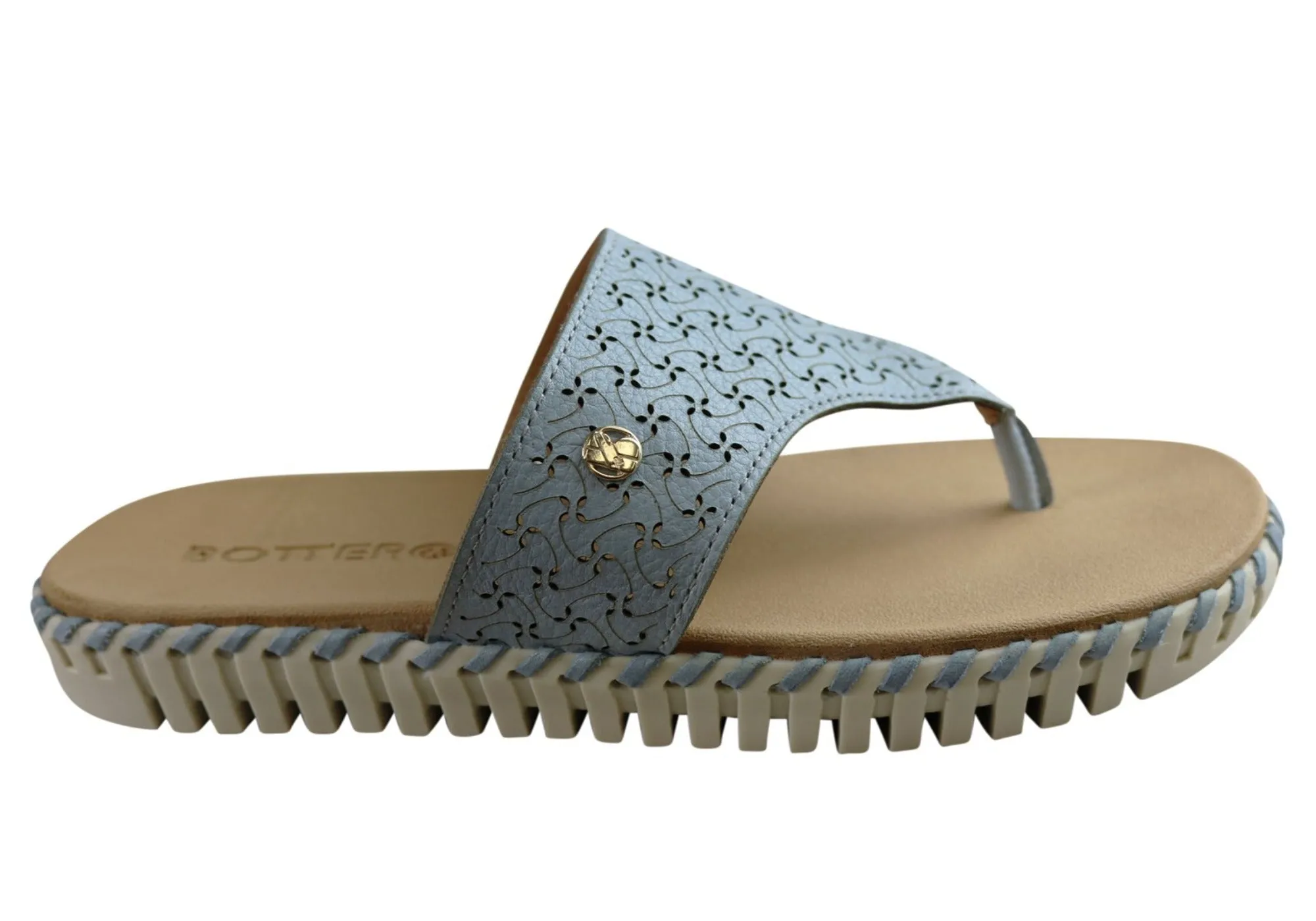 All Season Errand Style Bottero Bahamas Womens Comfort Leather Thongs Made In Brazil
