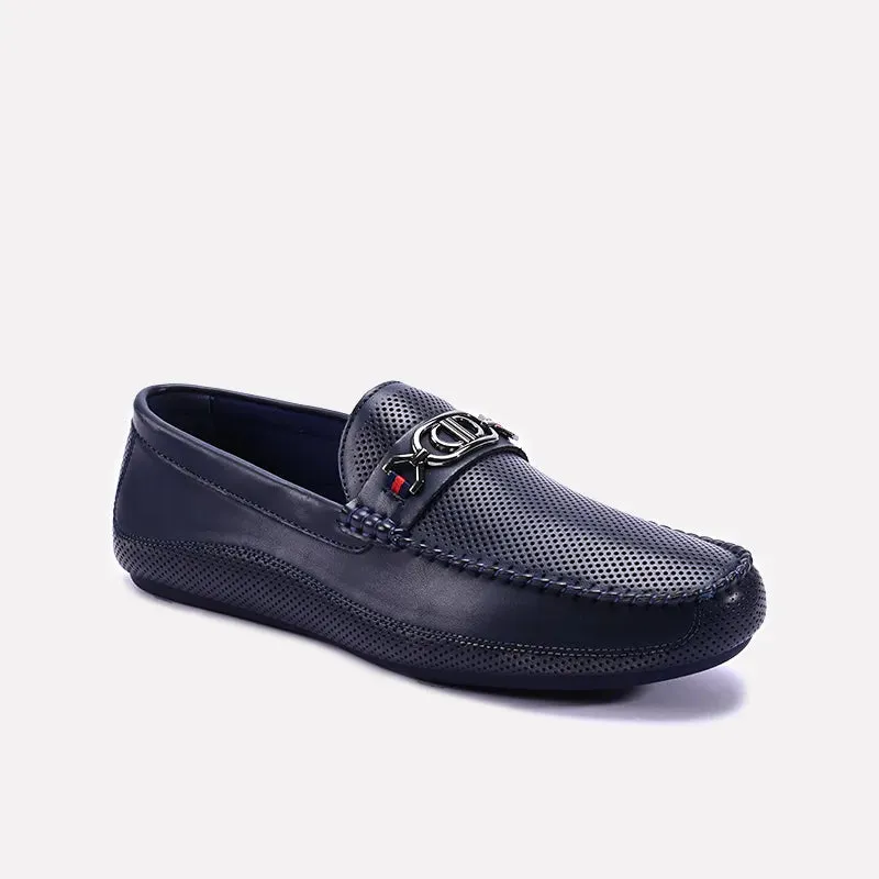 Flexible Midsole evening run Blue Loafer Shoes 0130975