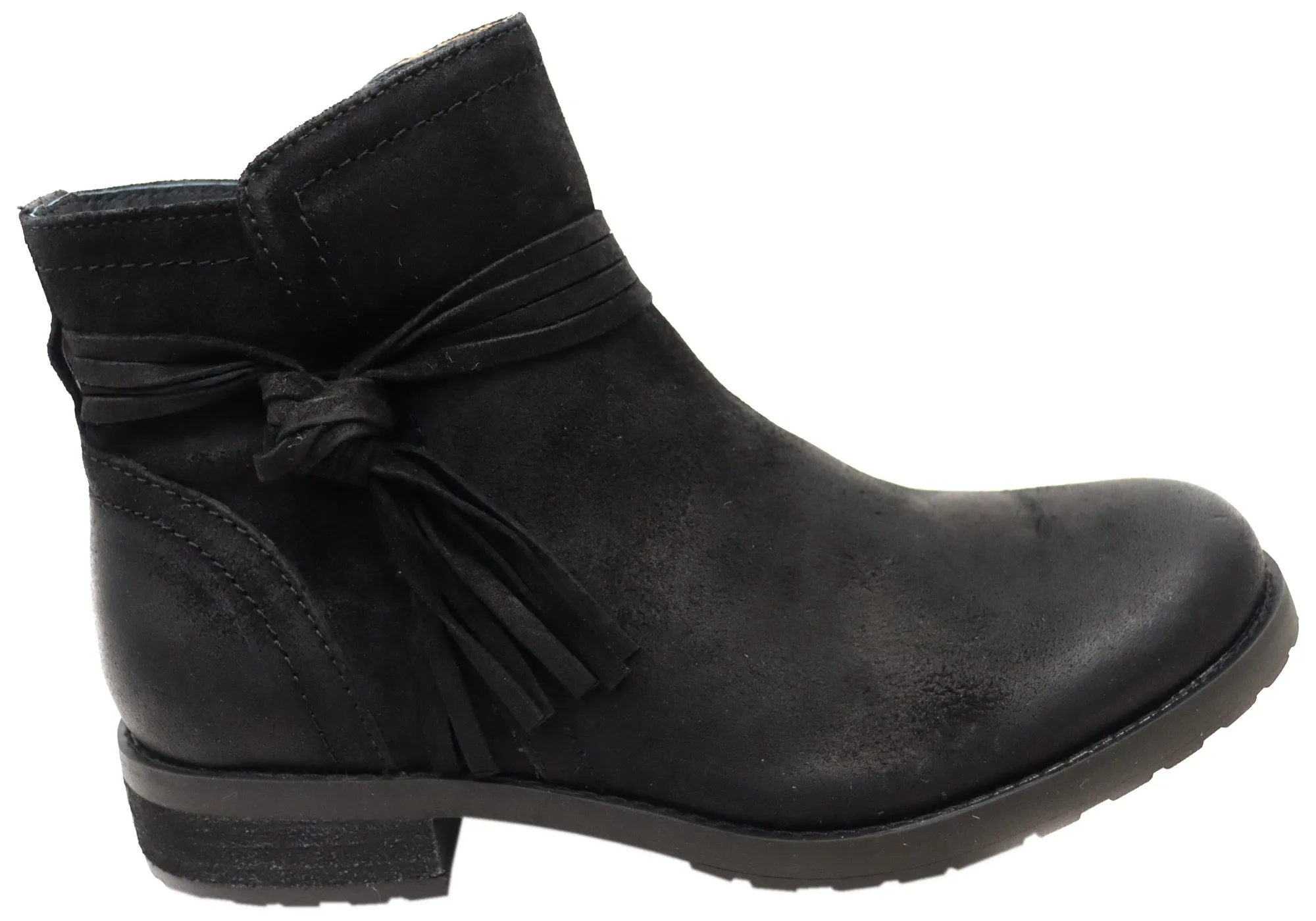 Sofft Blake Womens Comfortable Leather Suede Ankle Boots Slip Resistant Rainy Day Commuter Flexibility Design