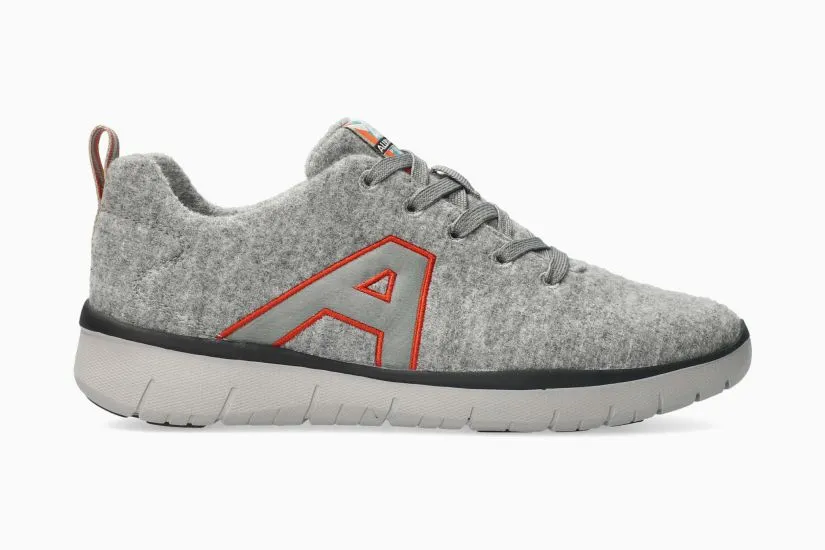 La Viva - Grey Merino Wool Cushioned heel