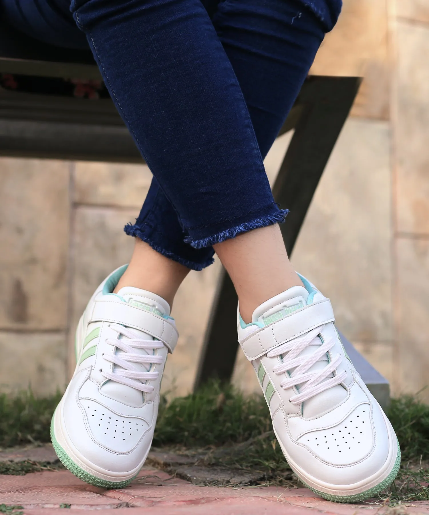 Bacca Bucci PHOENIX Low-Top Fashion Women's Sneakers with Hook & Loop Closure Court Fast Grip Strong