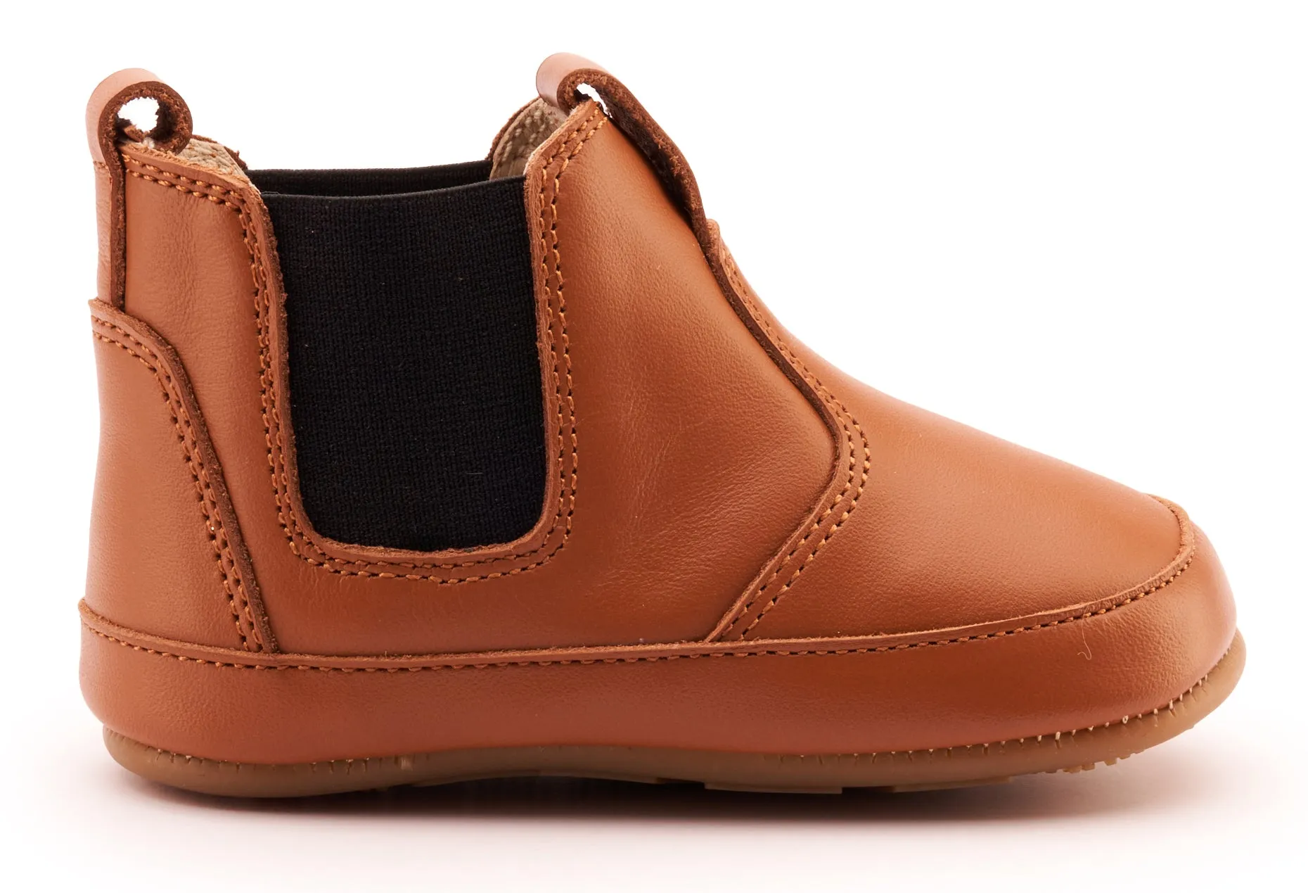 Old Soles Boy's & Girl's 188R Bambini Local Boots/Dress Shoes - Tan / Black Brogue Detail Stage Show