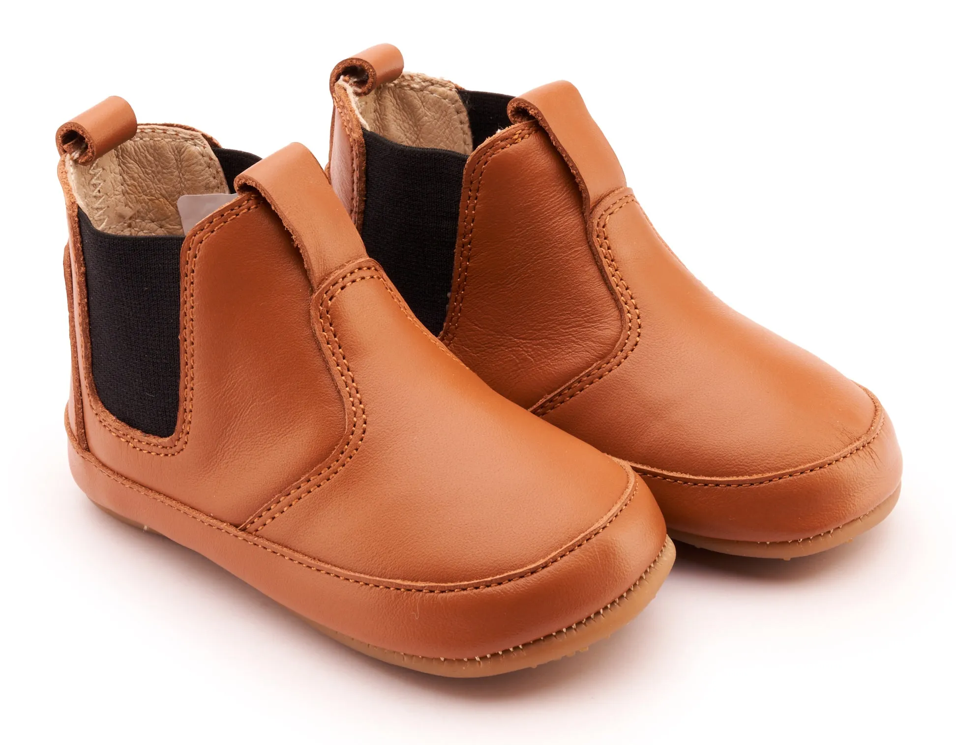 Old Soles Boy's & Girl's 188R Bambini Local Boots/Dress Shoes - Tan / Black Wind Resistant Slip   Resistant Lug