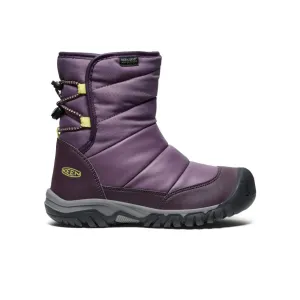 Performance Focus Big Kids' Puffrider Waterproof Winter Boot  |  Black Plum/Daiquiri Green