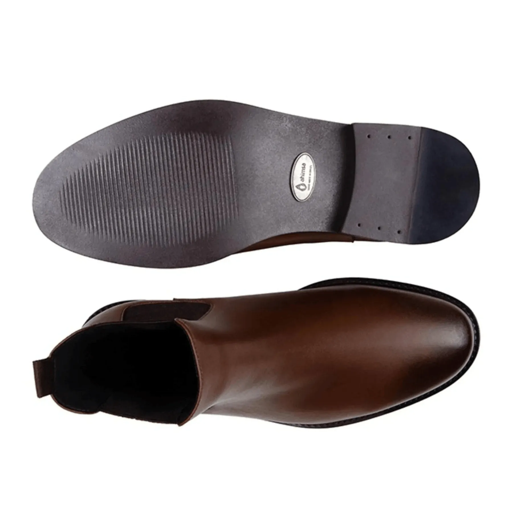 'Dylan' Unisex Chelsea vegan boots by Ahimsa - cognac Shockproof