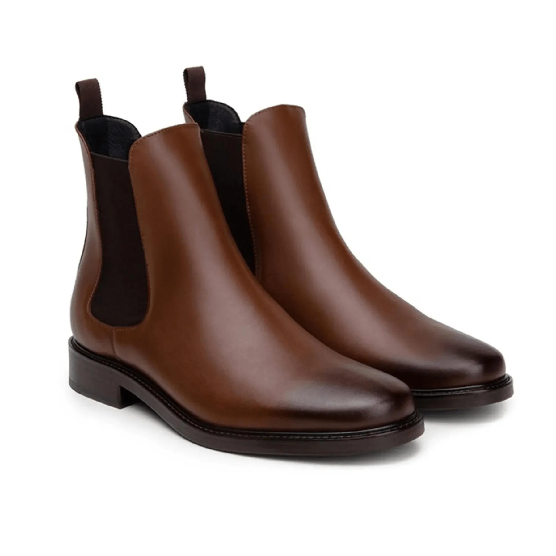 Easy Flow 'Dylan' Unisex Chelsea vegan boots by Ahimsa - cognac