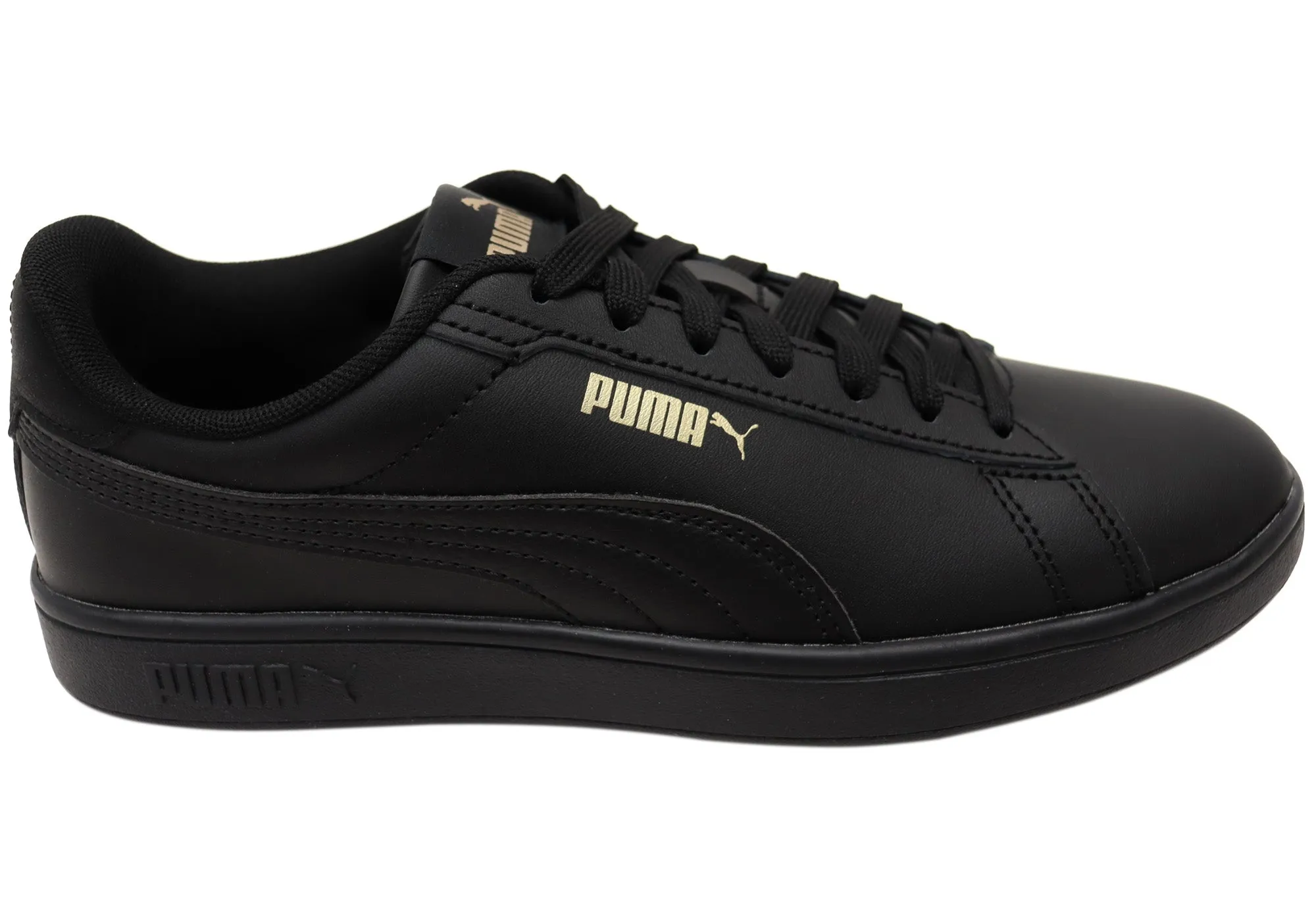 TPR Sole Motion Balance Puma Mens Smash 3.0 L Comfortable Black Lace Up Sneakers