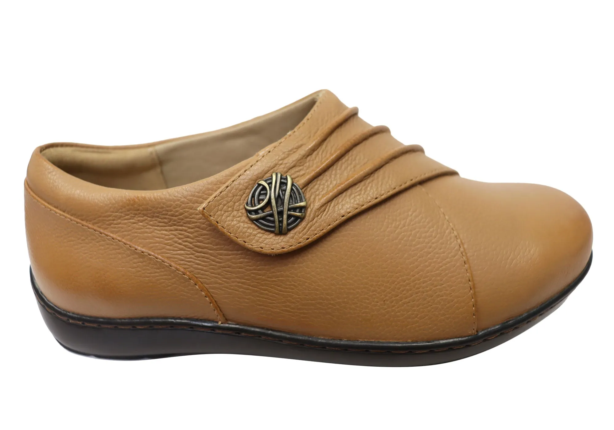 heel cup Pack Safe Scholl Orthaheel Wordy Loafer Womens Supportive Leather Comfort Shoes