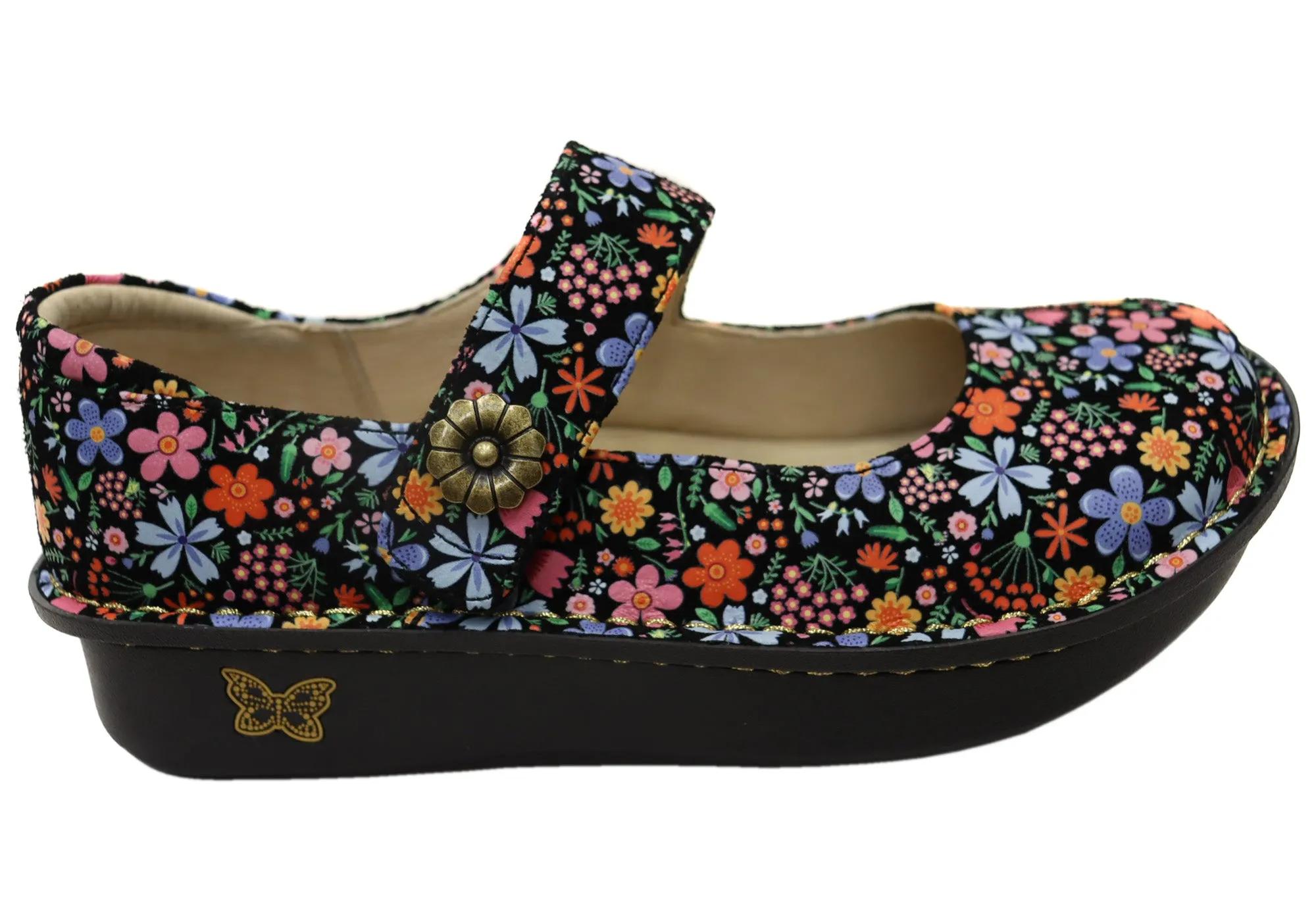 Alegria Paloma Womens Leather Mary Jane Shoes Wonder Wall Light Step Comfort Padding