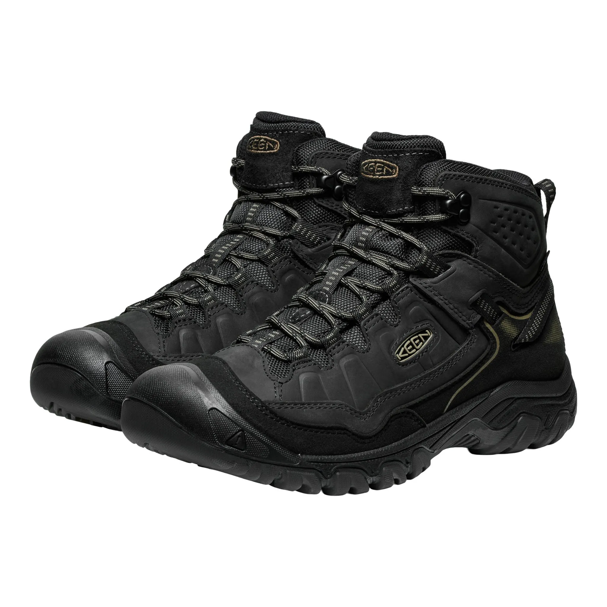 Men's Targhee IV Waterproof Hiking Boot Black/Brindle Wide fit Training