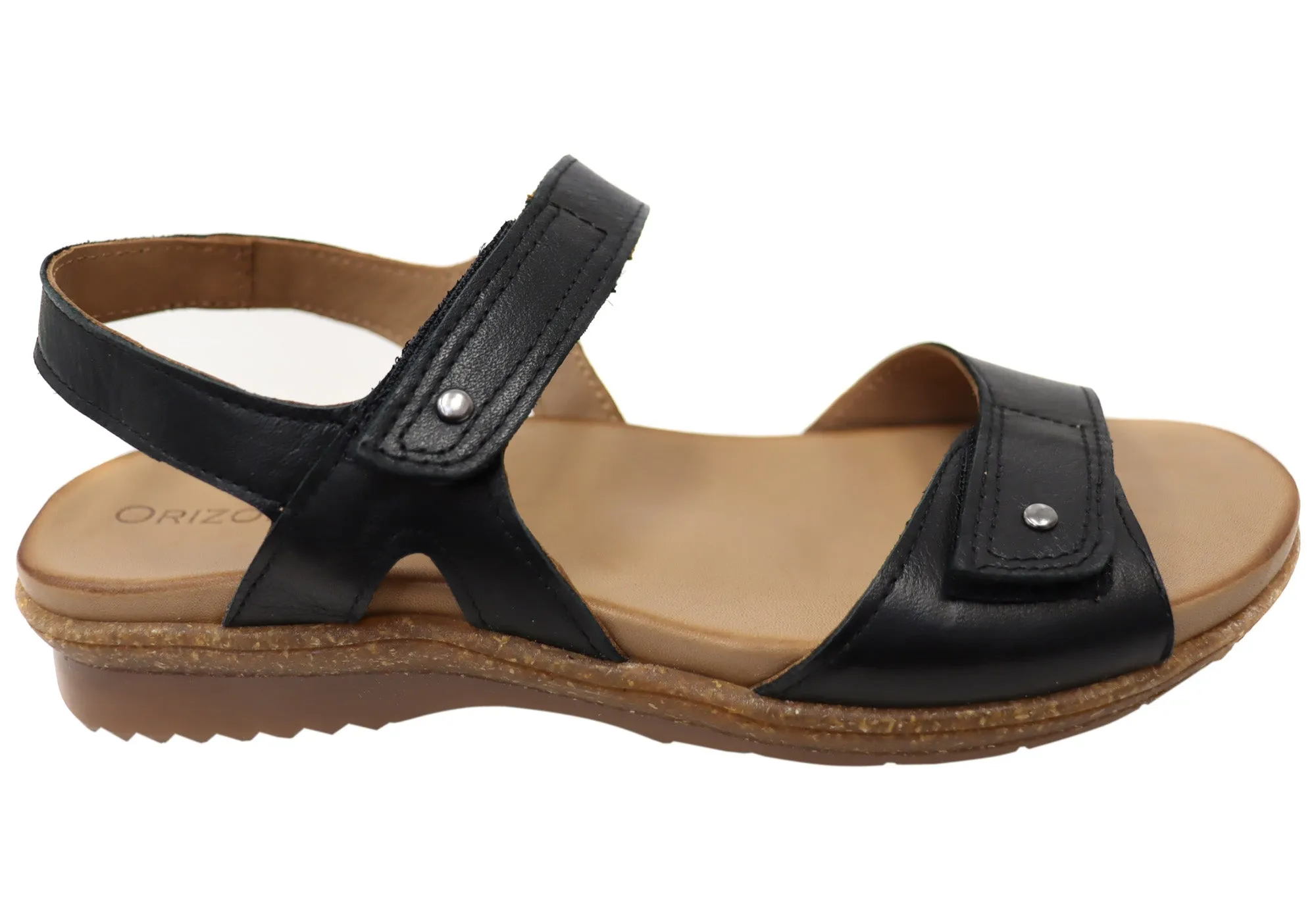 Orizonte Lorne Womens Comfortable European Leather Sandals Stylish Outdoor Sandals Lifted Feel