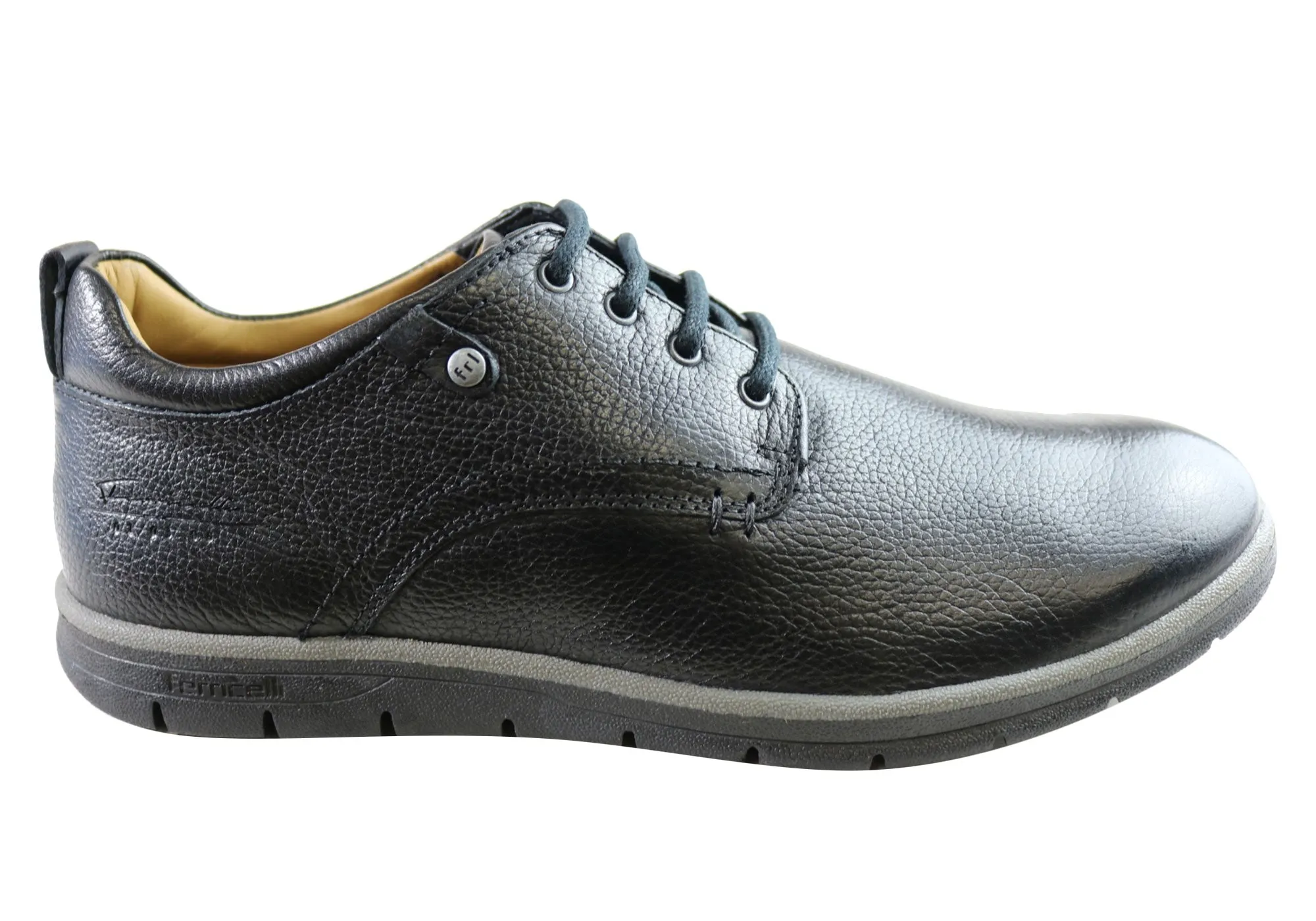 Ferricelli Stevie Mens Leather Dress Casual Shoes Made In Brazil Flexible Build