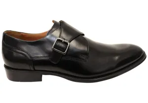 Modern Office Florsheim Mens Sentinel Monk EE Extra Wide Comfort Leather Dress Shoes