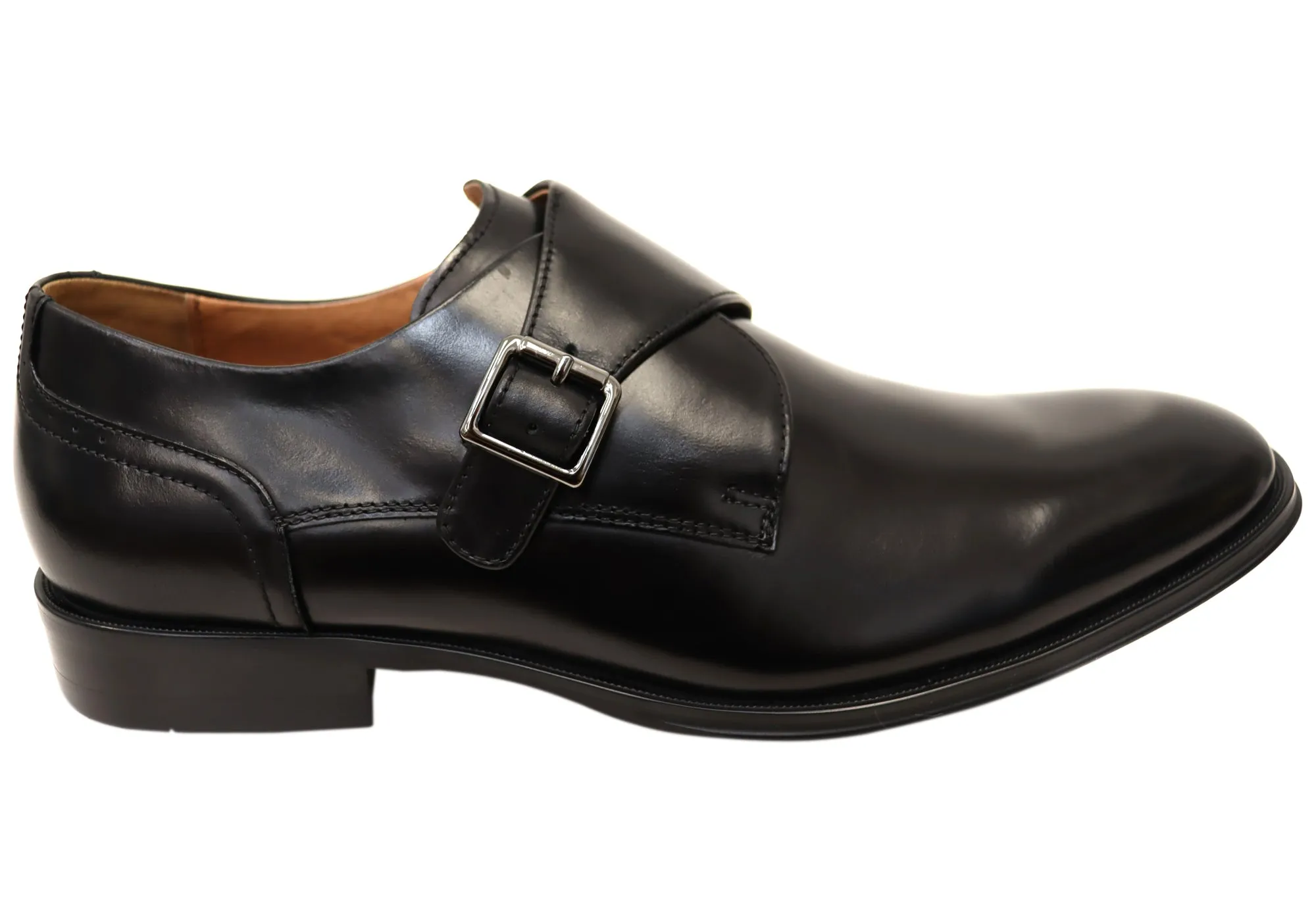 standard fit Florsheim Mens Sentinel Monk EE Extra Wide Comfort Leather Dress Shoes