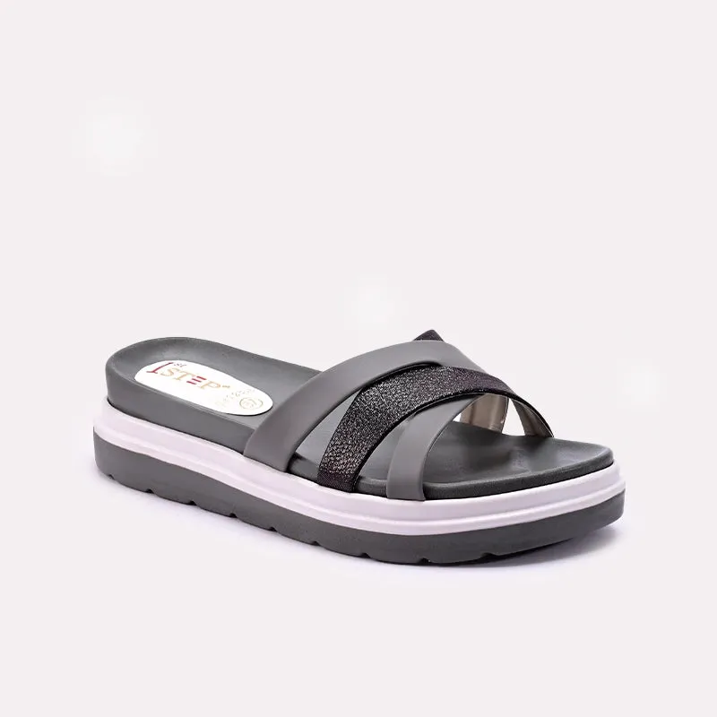 Stay Cool Gray Womens Casual Platform Slippers 0413130