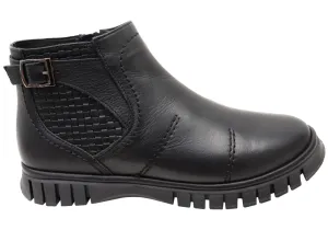 Orizonte Vicinity Womens European Comfortable Leather Ankle Boots Minimal Silhouette Practical Build