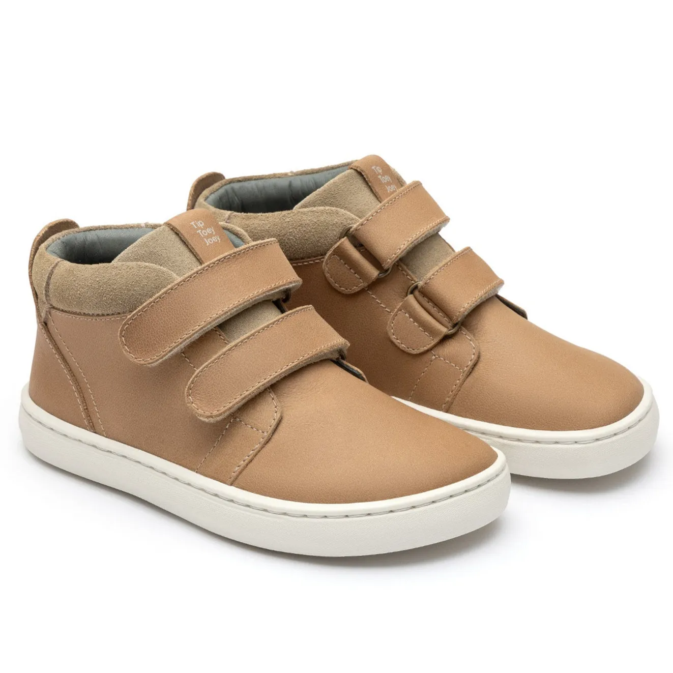 Cushion Zone Tip Toey Joey Boy's and Girl's Cascade Sneakers - Sand / Sand Suede
