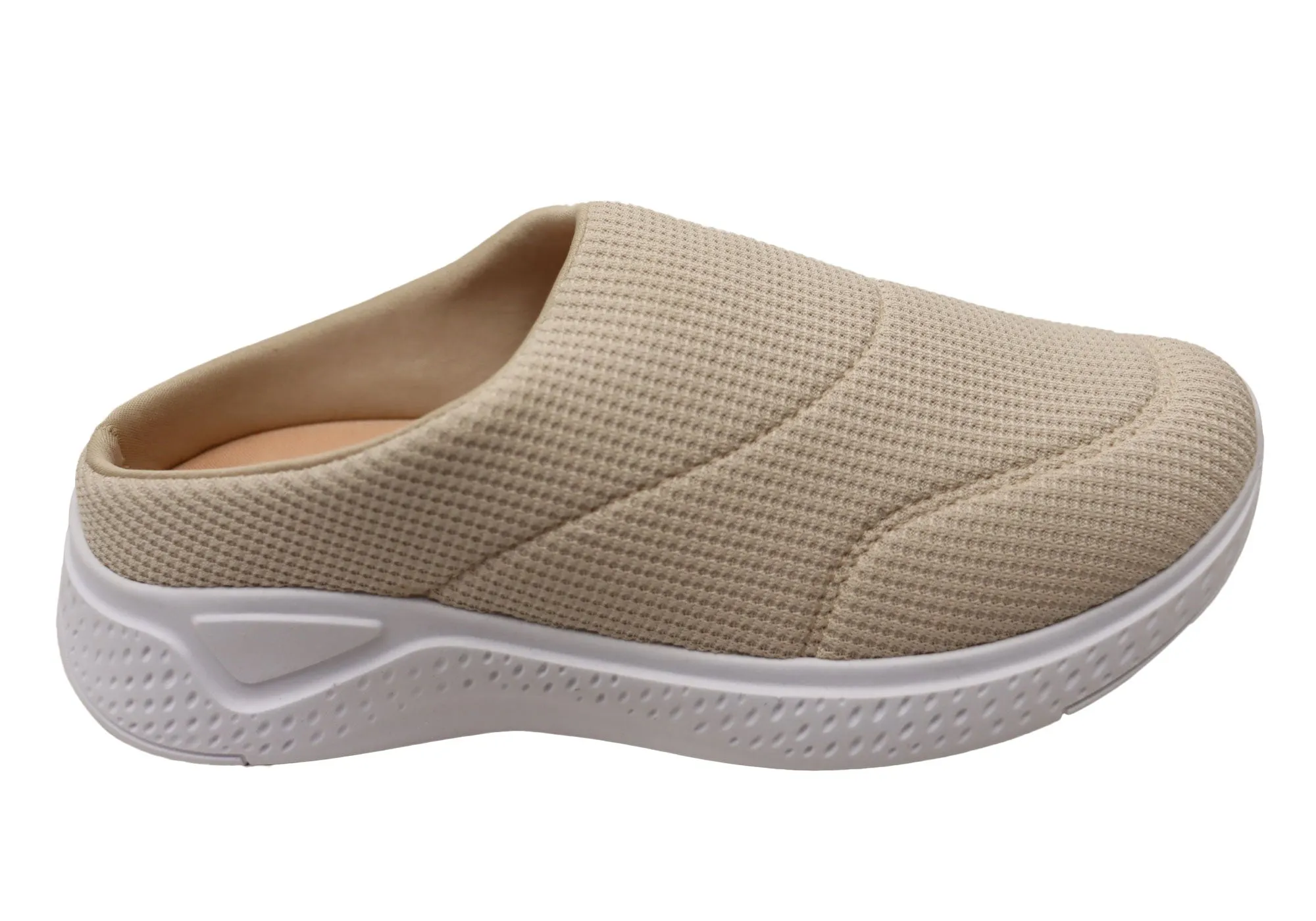 Comfortflex Traveller Womens Comfortable Cushioned Slip On Mules Shoes Ocean Edge Step Ahead