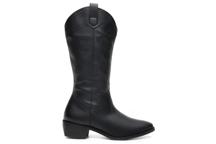 Insulated Functional Minimalist Subtle design 'Carlotta' women's pull-on bootie by Ahimsa - black