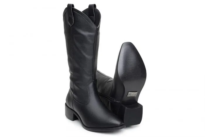 Functional Build Ranch Mode 'Carlotta' women's pull-on bootie by Ahimsa - black