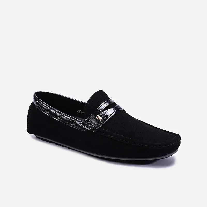 slim fit clean design Black Loafer Shoes 0130961