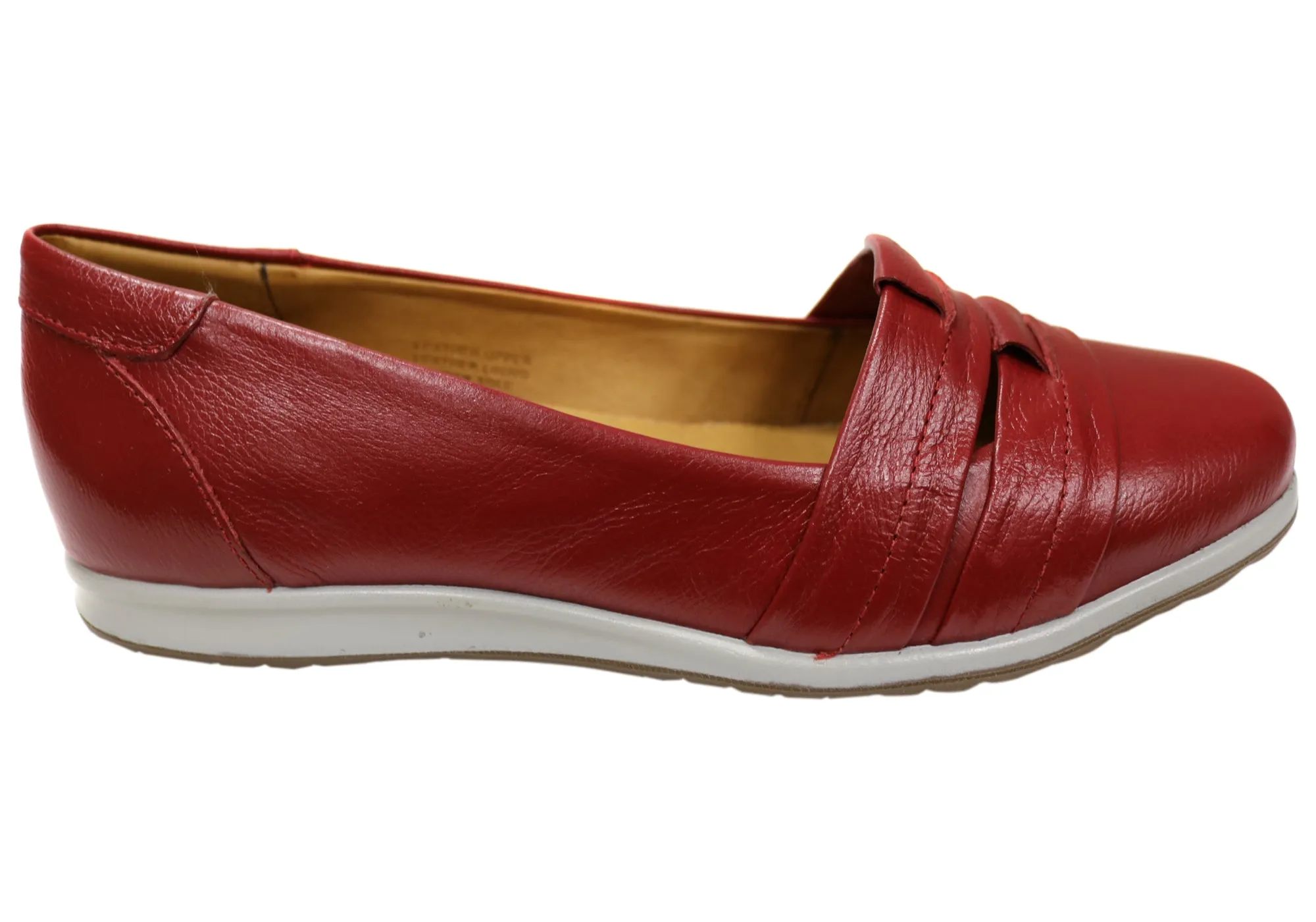 Firm Edge Best Seller Opananken Yasmine Womens Comfortable Brazilian Leather Flats Shoes