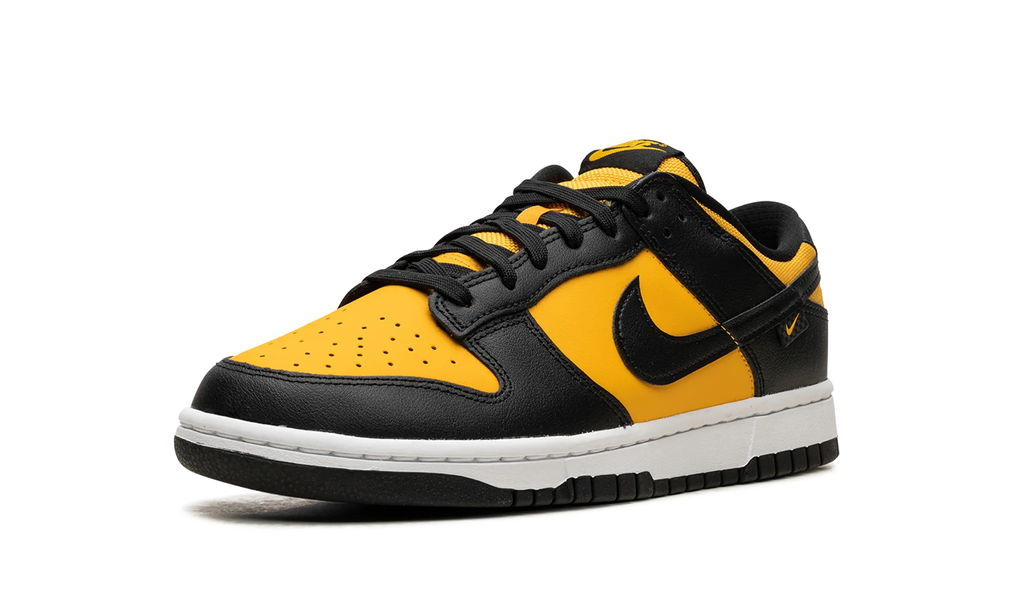 Leather Upper Dunk Low "Black University Gold"