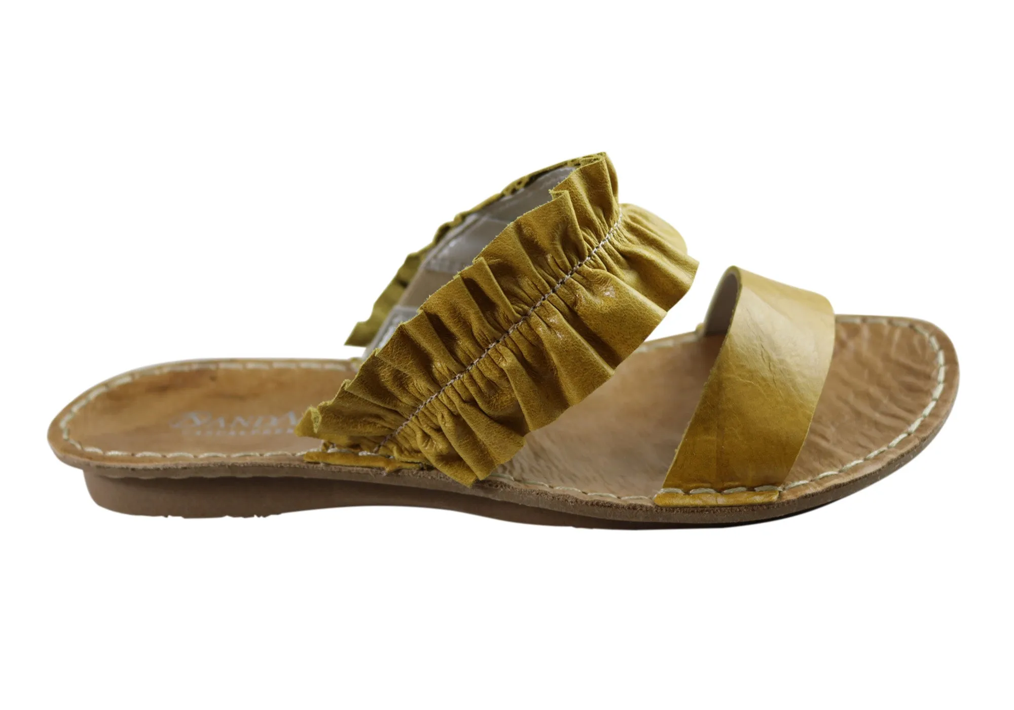 Urban Walk Quality Design Andacco Haze Womens Brazilian Comfortable Leather Slides Sandals
