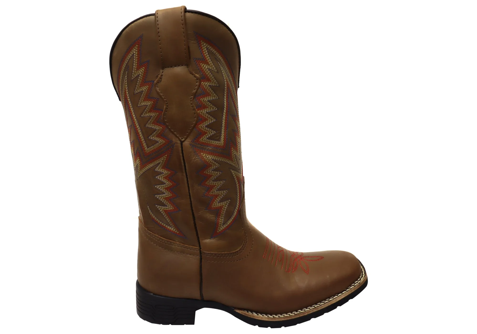 D Milton Caroline Womens Comfortable Leather Western Cowboy Boots Slip Resistant Urban Traveler