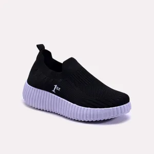 Comfortable Midfoot Maelis Black Slip On Sneakers 0440752