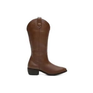 'Carlotta' women's pull-on boot by Ahimsa - cognac Flexible Frame Work Commute