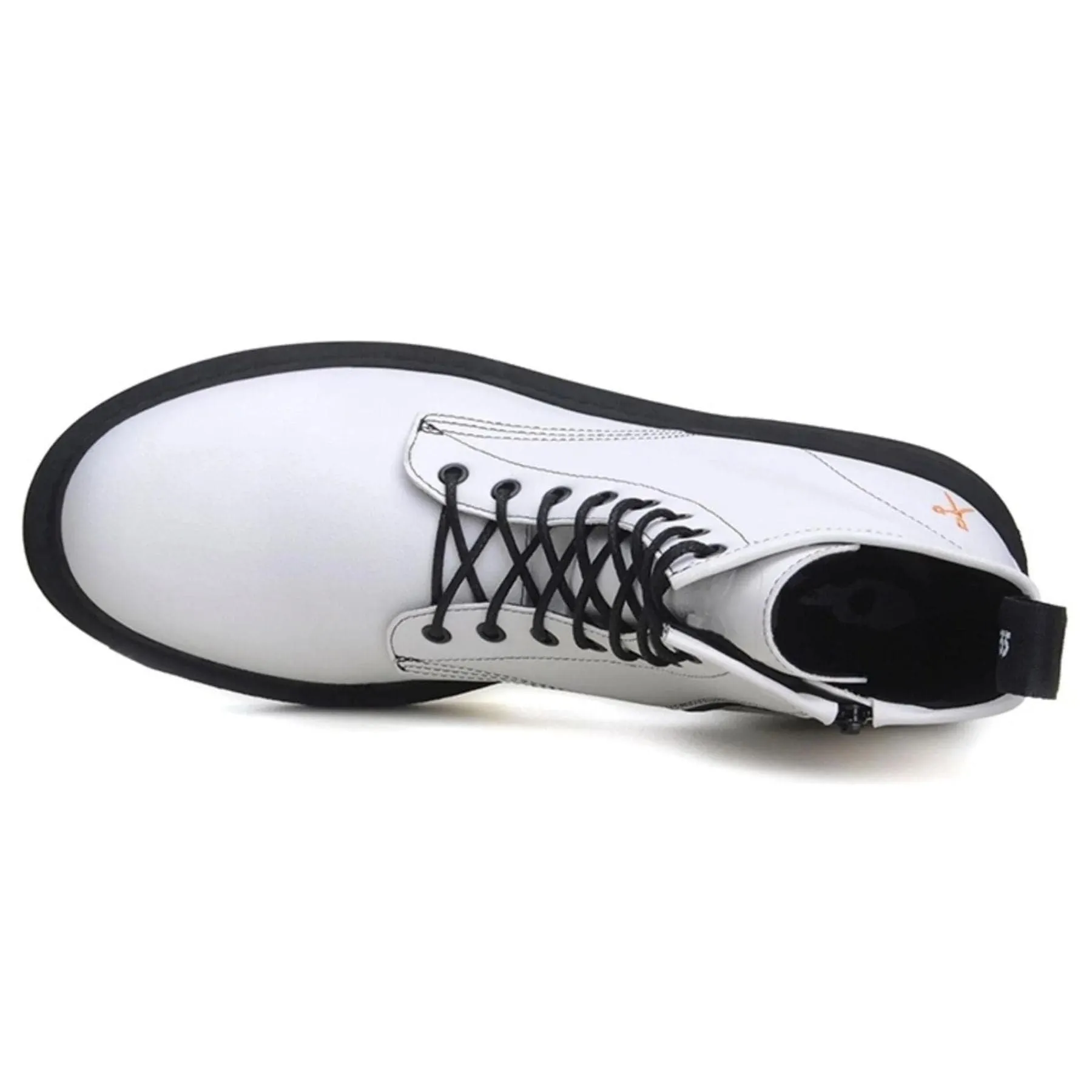 'London 2' Vegan Lace-Up Boot by King55 - White Olive Tone