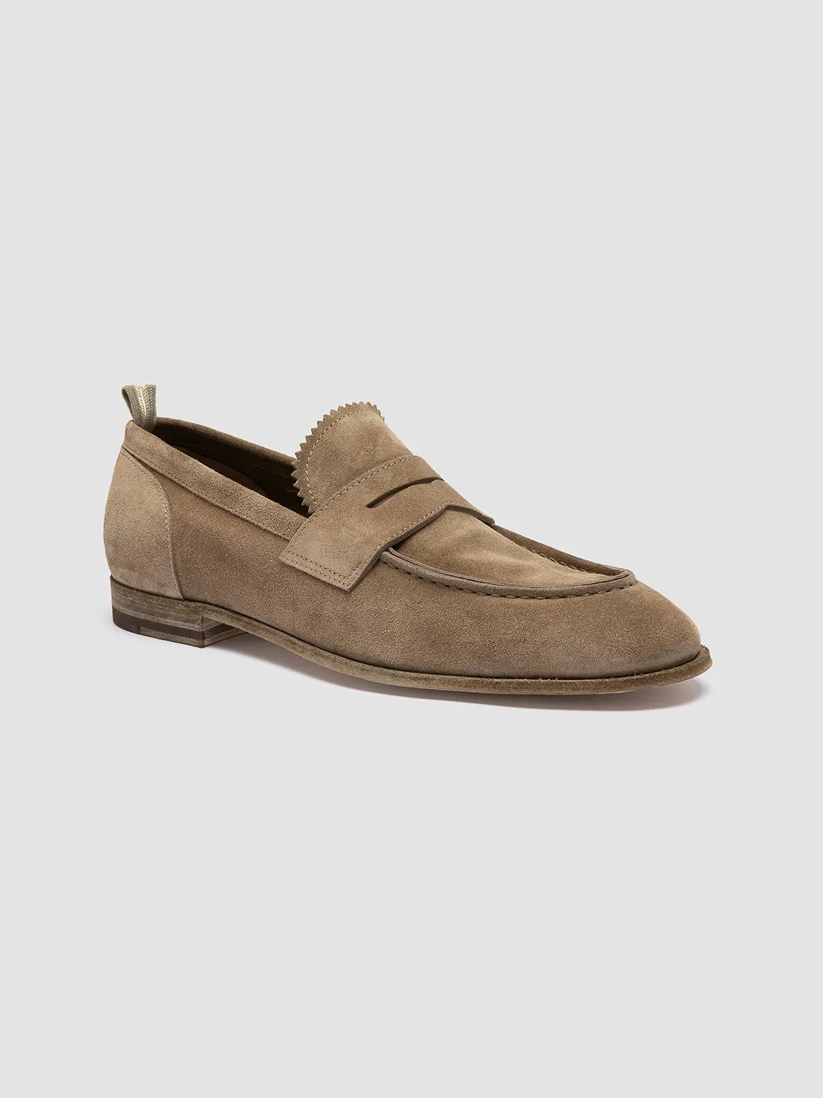 Step By Step SOLITUDE 001 - Taupe Suede Penny Loafers