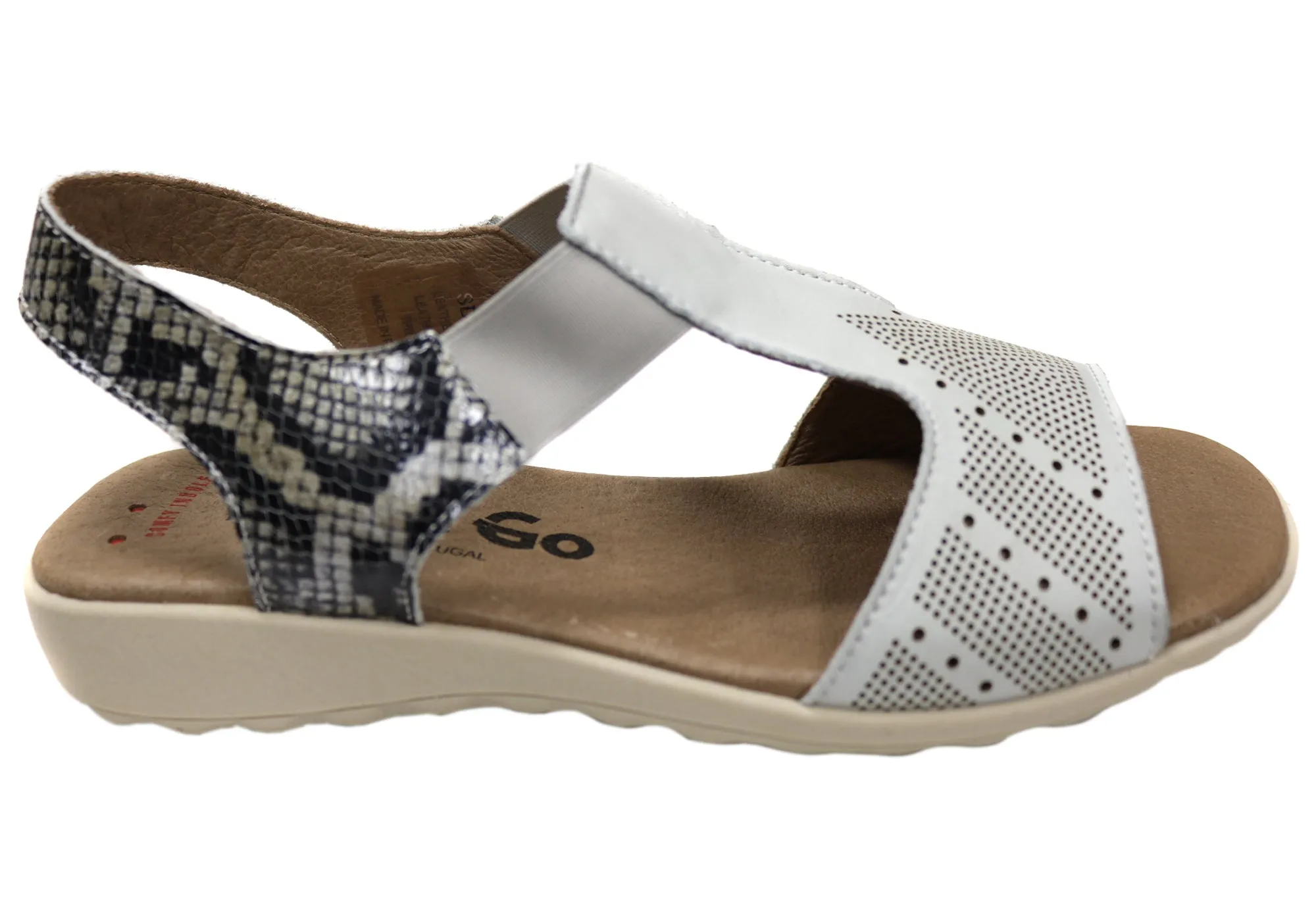 Holiday Time All-Day Sandals Flex & Go Montana Womens Comfortable Leather Sandals Made In Portugal