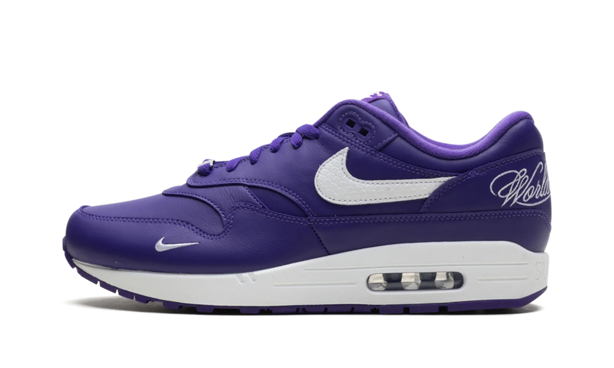 Long Step Easy Flow Air Max 1 '87 SP "Supreme Varsity Purple"