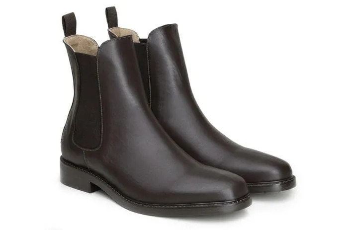 Water-resistant 'Dylan' Unisex Chelsea Vegan Boots by Ahimsa - Espresso