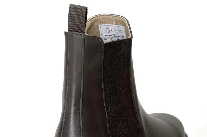 Cushioned Base Busy Professionals 'Dylan' Unisex Chelsea Vegan Boots by Ahimsa - Espresso