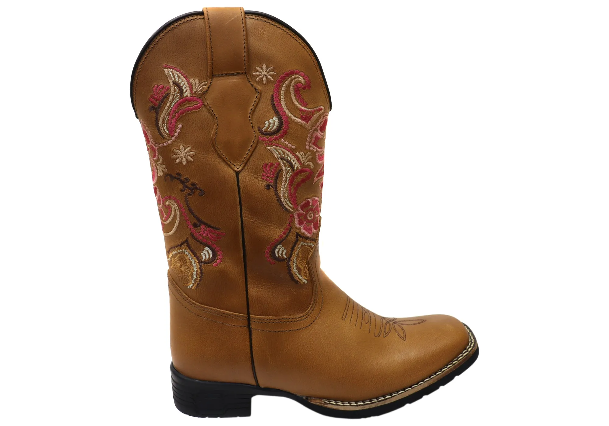 D Milton Amelia Womens Comfortable Leather Western Cowboy Boots Eco Material All Day Wear Shock Absorbing Morning Walk