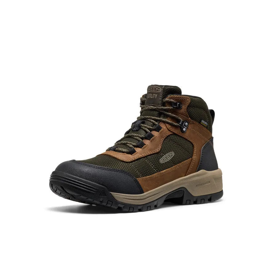 Men's Skokie Waterproof Work Boot (Soft Toe)  |  Forest Night/Black heel cup